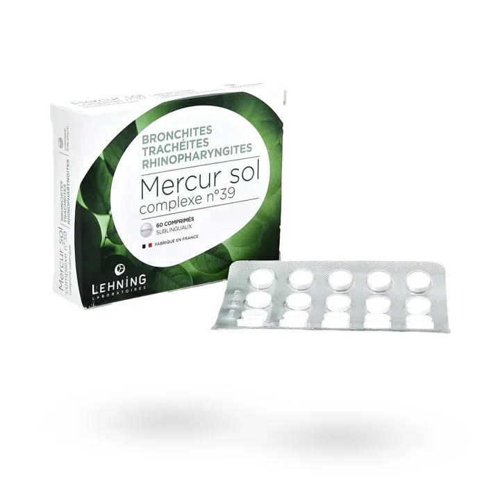 Mercur Sol complexe N°39 Lehning 60 comprimés sublinguaux - Affections ORL | Pharmacie en ligne