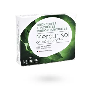 Mercur Sol complexe N°39 Lehning bronchites trachéites rhinopharyngites 60 comprimés