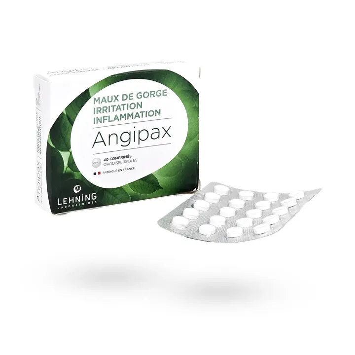 Angipax Lehning maux de gorge irritation inflammation 40 comprimés orodispersibles | Pharmacie en ligne