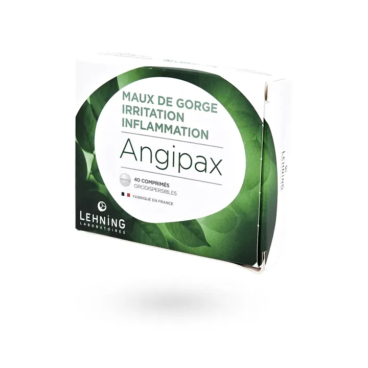 Angipax Lehning maux de gorge irritation inflammation 40 comprimés orodispersibles | Pharmacie en ligne