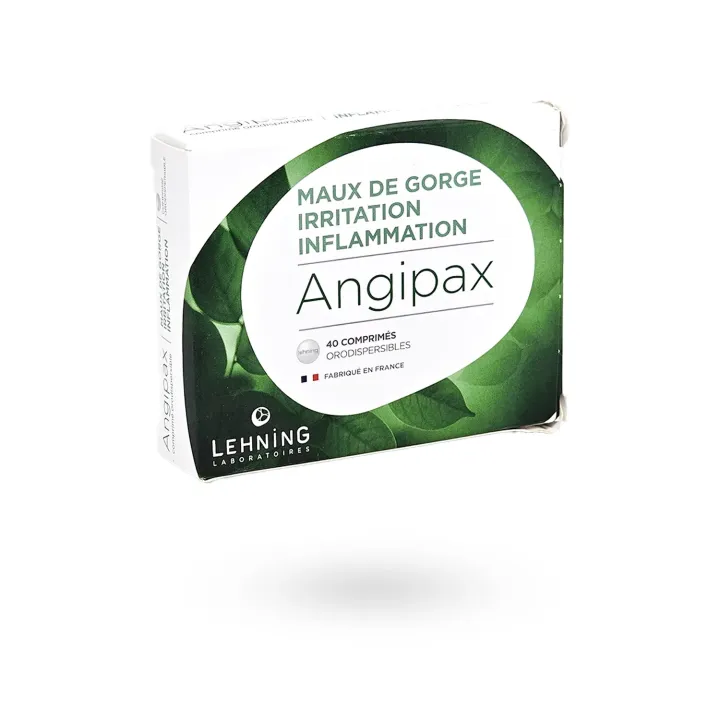 Angipax Lehning maux de gorge irritation inflammation 40 comprimés orodispersibles