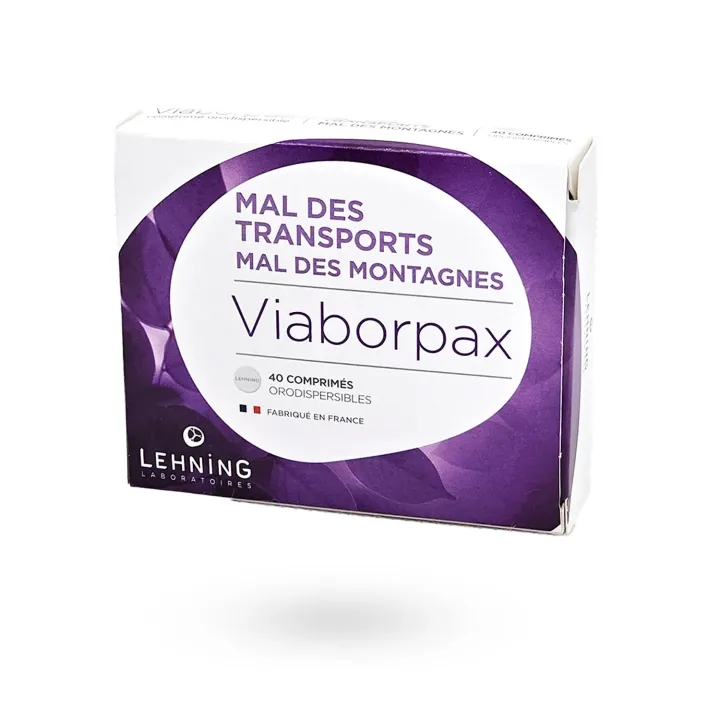 Viaborpax mal des transports et des montagnes Lehning 40 comprimés orodispersibles | Pharmacie en ligne
