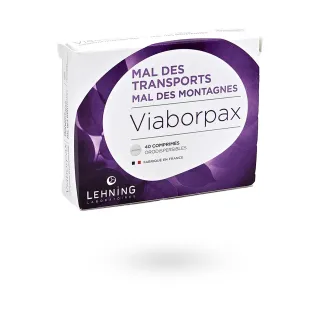 Viaborpax mal des transports et des montagnes Lehning 40 comprimés orodispersibles