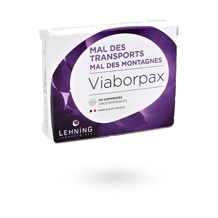 Viaborpax mal des transports et des montagnes Lehning 40 comprimés orodispersibles