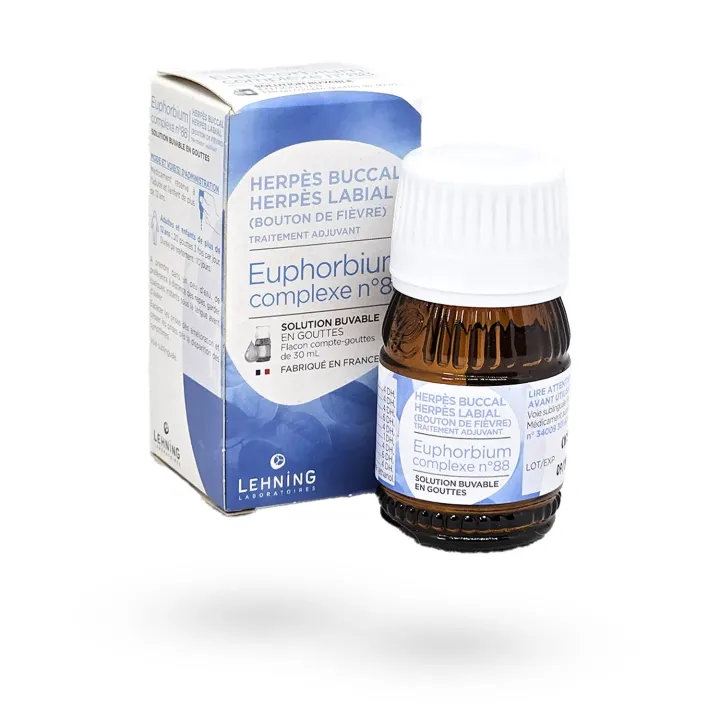 Lehning complexe n°88 Euphorbium herpès labial et buccal - Boutons de fièvre | Pharmacie en ligne