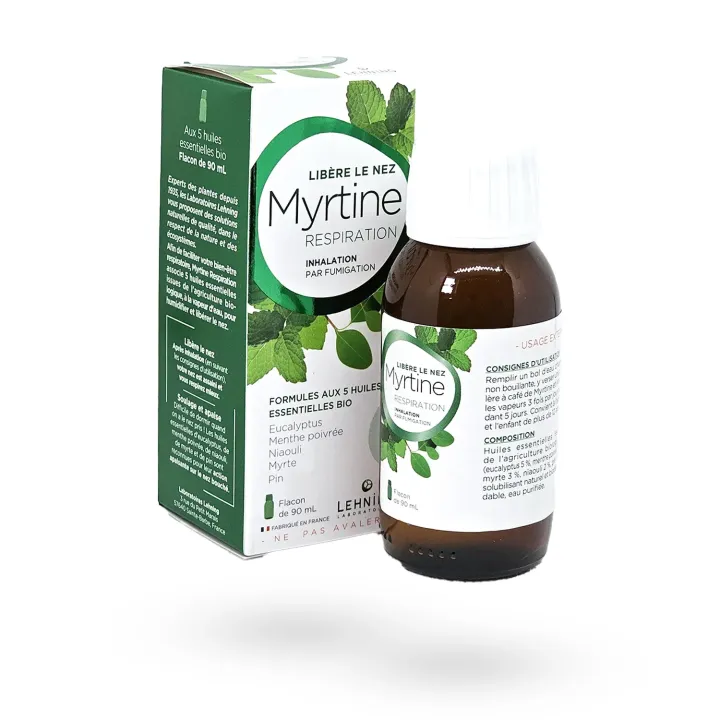 Myrtine Respiration Lehning formule 5 huiles essentielles BIO 90 ml | Pharmacie en ligne