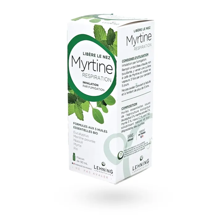 Myrtine Respiration Lehning formule 5 huiles essentielles BIO 90 ml | Pharmacie en ligne