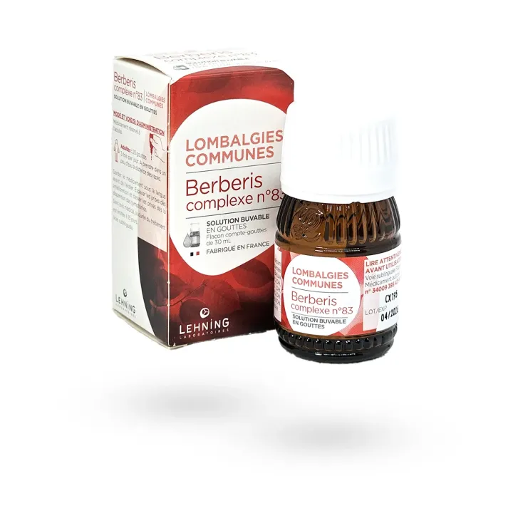 Lehning Complexe n°83 - Lombalgies communes | Soulagement homéopathique