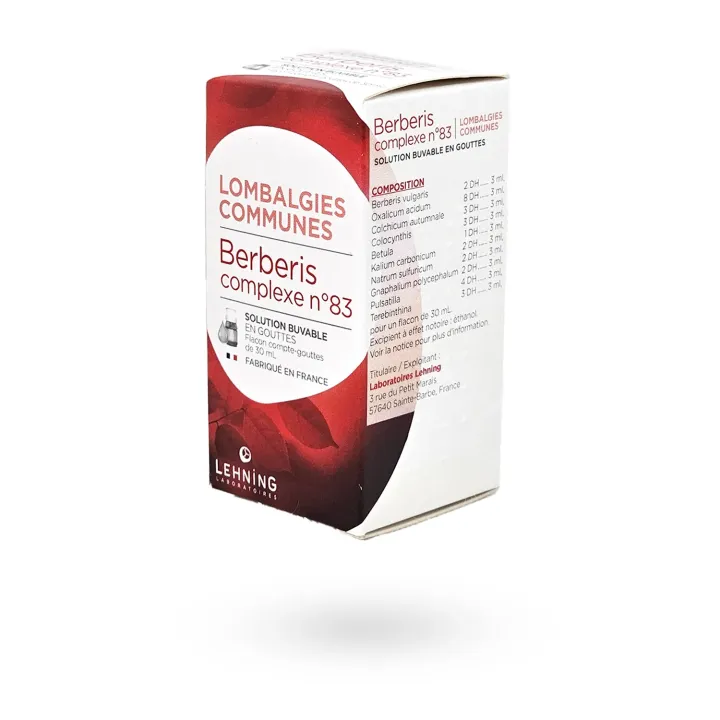 Lehning Complexe n°83 - Lombalgies communes | Soulagement homéopathique