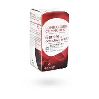 Berberis Complexe N°83 Lehning lombalgies communes 30 ml