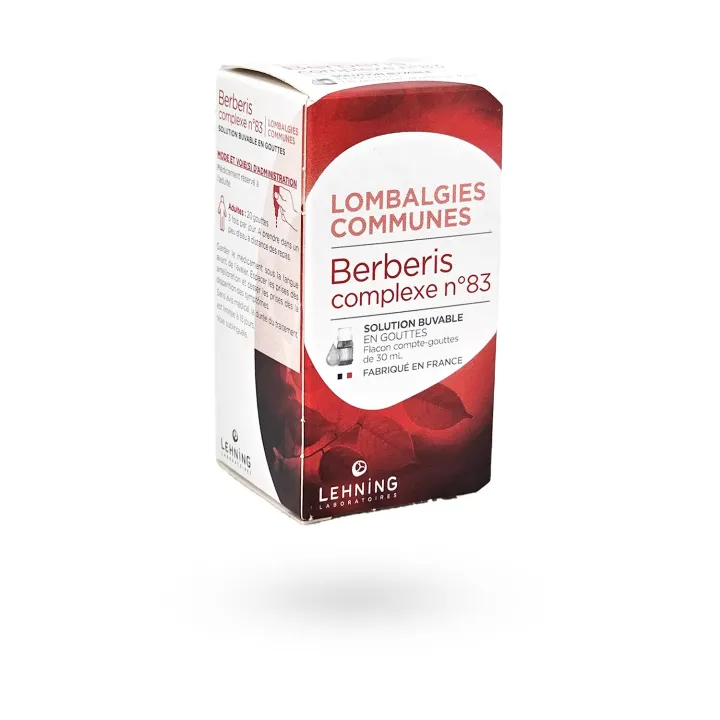 Berberis Complexe N°83 Lehning lombalgies communes 30 ml