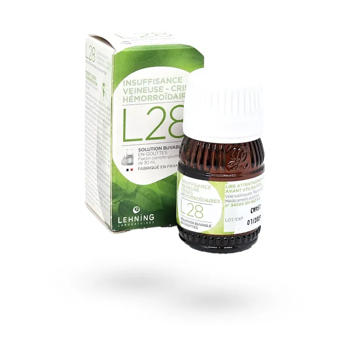 Lehning L28 troubles veineux homéopathie flacon de 30 ml