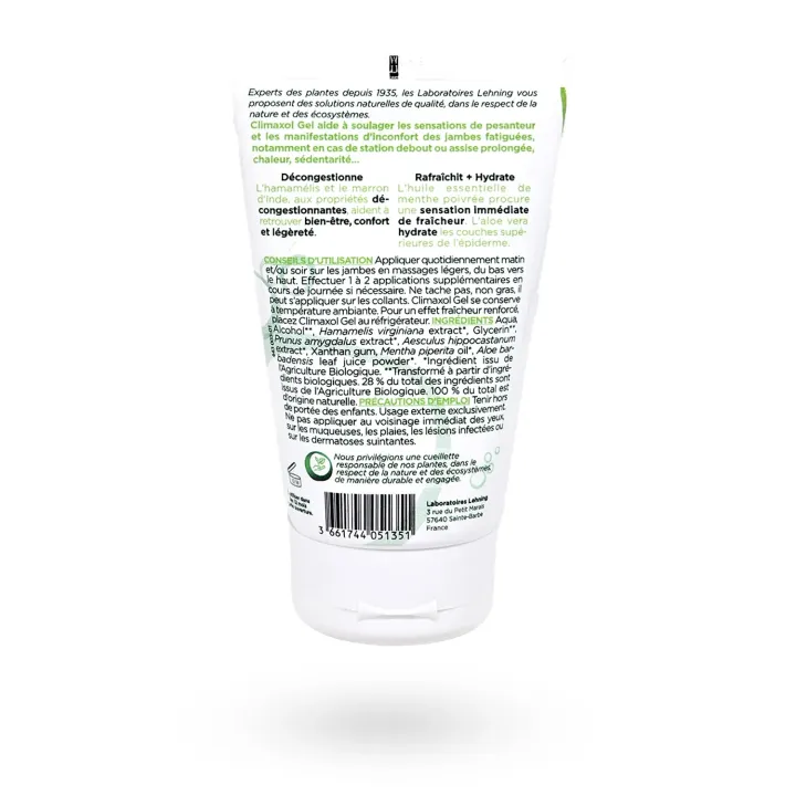 Climaxol Gel Jambes Lourdes Lehning 125 ml – Soin fraîcheur naturel pour jambes légères | Pharmacie en ligne