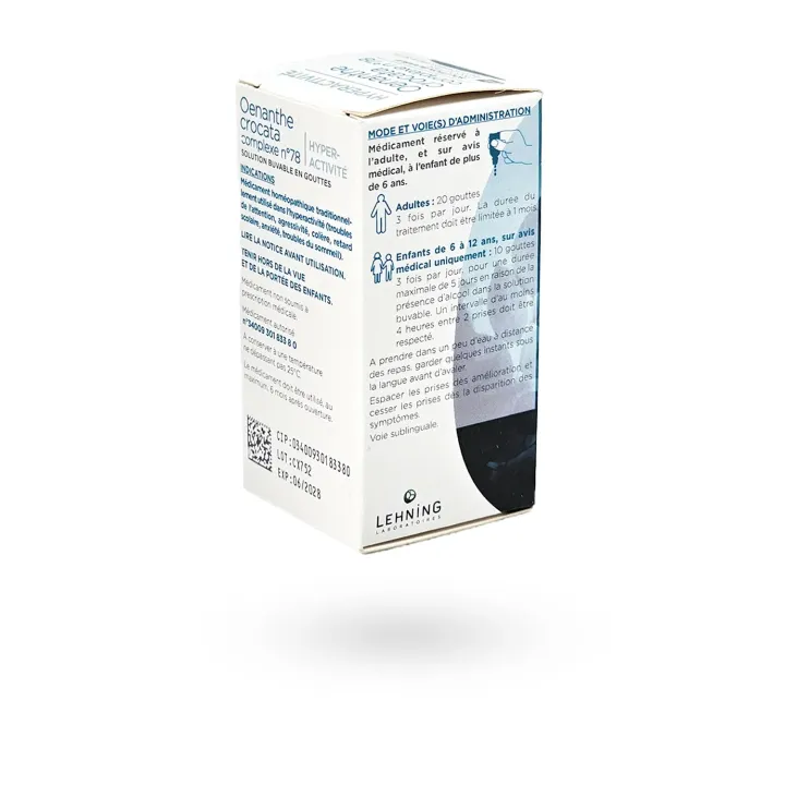 Oenanthe Crocata Complexe n°78 Lehning – Solution homéopathique hyperactivité | Pharmacie en ligne
