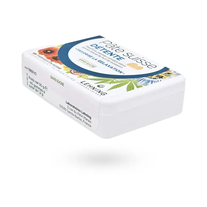 Pâte Suisse Détente Lehning – Gommes anti-stress sans sucre – 40 gummies | Pharmacie en ligne
