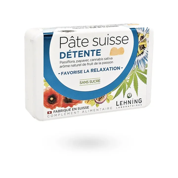 Pâte suisse Détente Lehning 40 gommes sans sucre