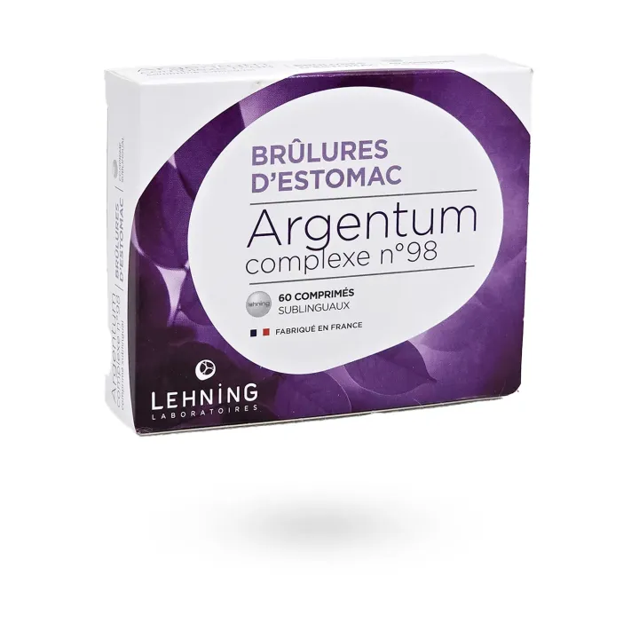 Argentum Complexe N°98 Lehning brûlures d'estomac 60 comprimés sublinguaux