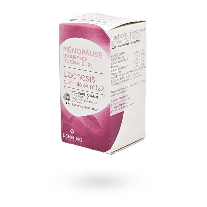 Lachesis Complexe n°122 Lehning – Ménopause & bouffées de chaleur | Solution buvable 30 ml
