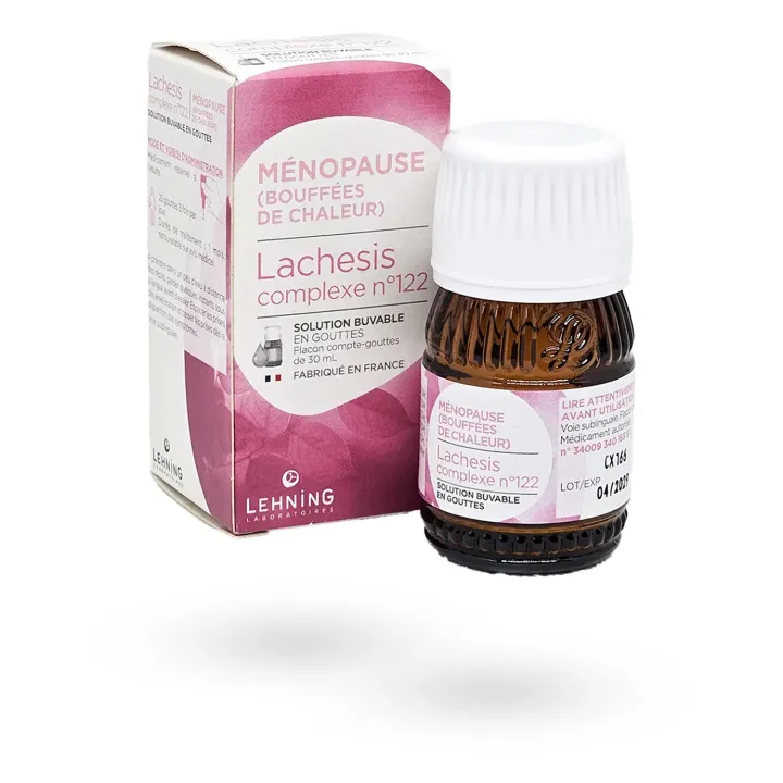 Lachesis Complexe n°122 Lehning – Ménopause & bouffées de chaleur | Solution buvable 30 ml