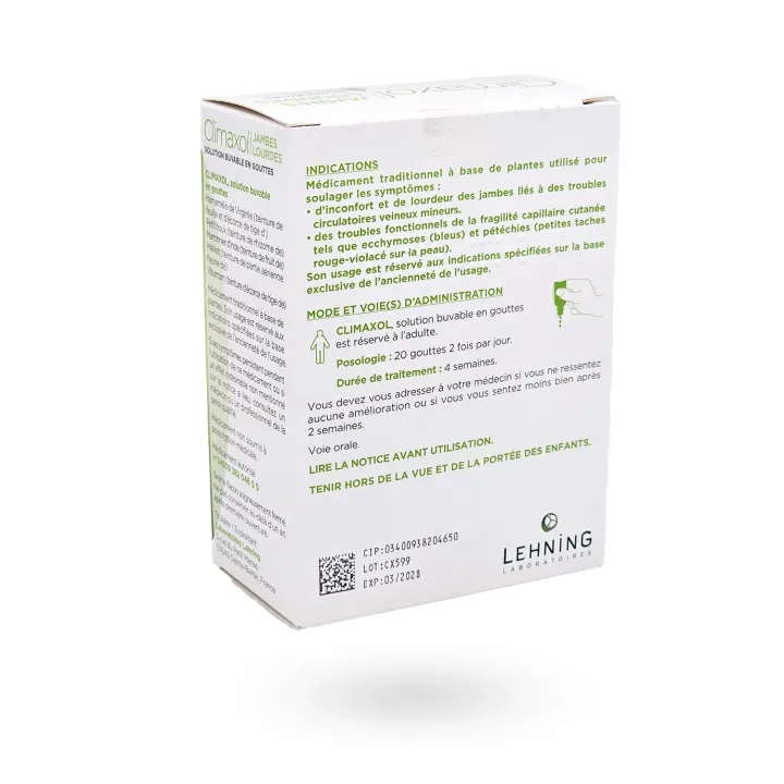Climaxol Lehning circulation veineuse solution buvable 60 ml | Pharmacie en ligne