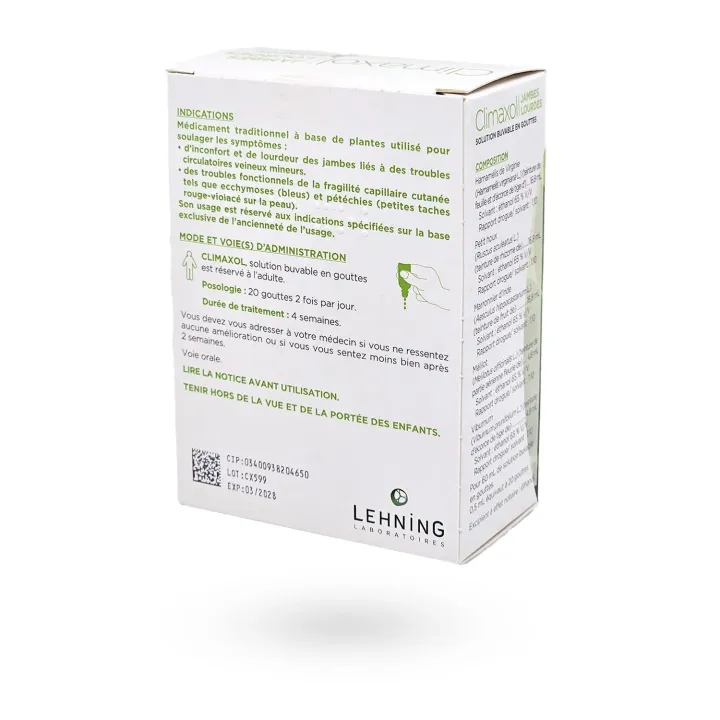 Climaxol Lehning circulation veineuse solution buvable 60 ml | Pharmacie en ligne