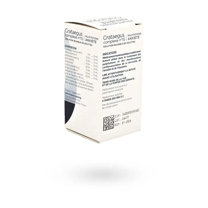 Lehning Complexe n°15 palpitations & Anxiété | Solution buvable 30 ml