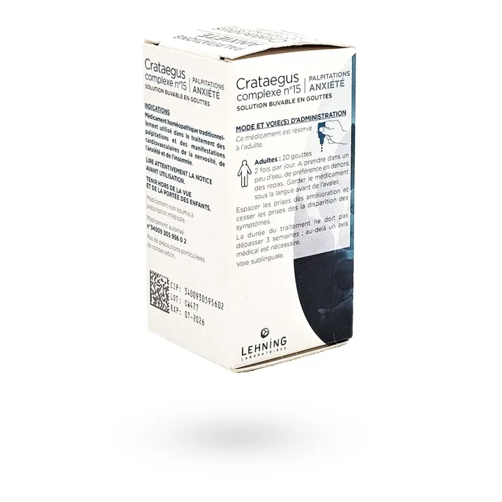 Lehning Complexe n°15 palpitations & Anxiété | Solution buvable 30 ml