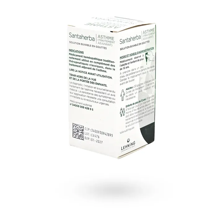 Lehning Santaherba Asthme solution buvable 30 ml | Pharmacie en ligne