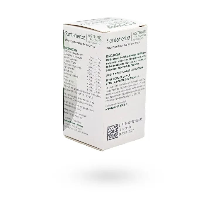 Lehning Santaherba Asthme solution buvable 30 ml | Pharmacie en ligne