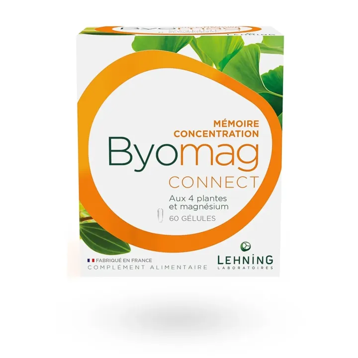 Byomag Connect Lehning – Mémoire & Concentration | 60 gélules