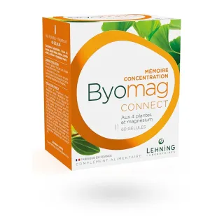 Byomag connect Lehning mémoire & concentration 60 gélules