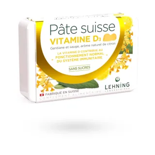 Pâte suisse Vitamine D3 Lehning renforcement du système immunitaire 40 gommes