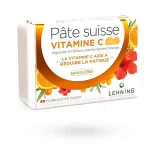 Pâte suisse Vitamine C Lehning fatigue passagère 40 gommes