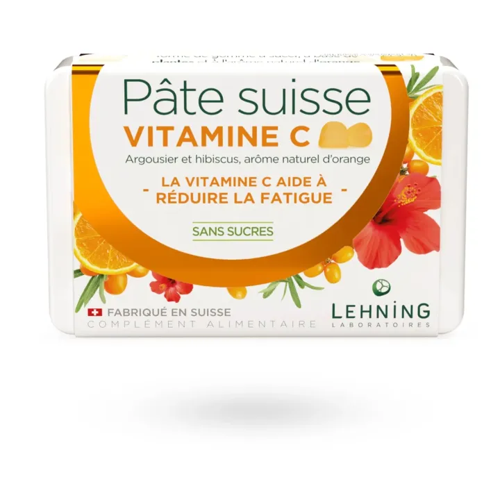 Pâte Suisse Vitamine C Lehning – Anti-fatigue | 40 gommes sans sucre