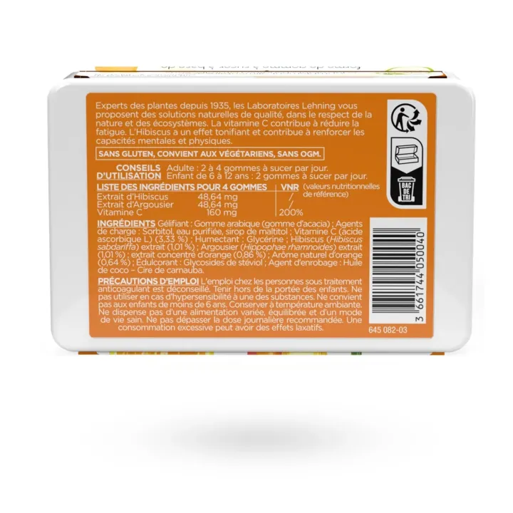 Pâte Suisse Vitamine C Lehning – Anti-fatigue | 40 gommes sans sucre