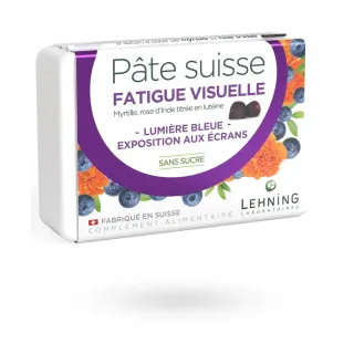 Pâte suisse Fatigue visuelle Lehning 40 gommes sans sucre