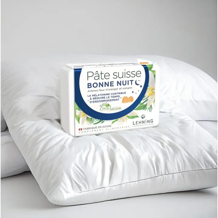 Pâte suisse Bonne nuit Lehning 40 gommes sans sucre 50 g | Pharmacie en ligne