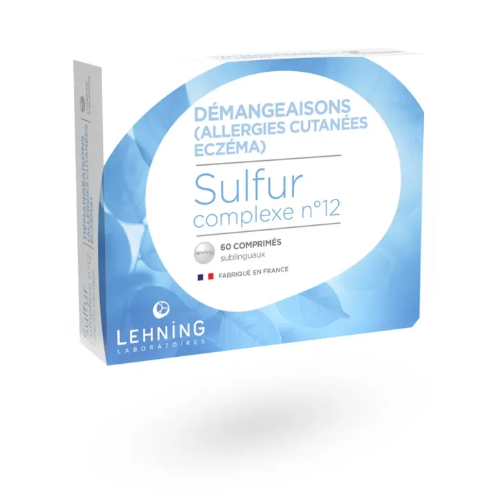 Sulfur complexe N°12 Lehning démangeaisons eczémas 60 comprimés sublinguaux