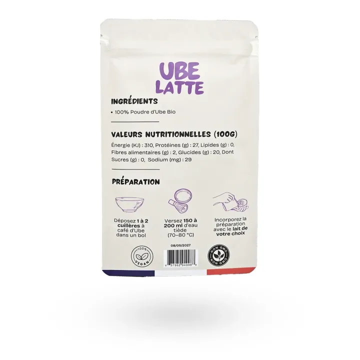 Ube Latte poudre d’Ube BIO – Super-aliment violet pour boissons & pâtisseries | Pharmacie en ligne
