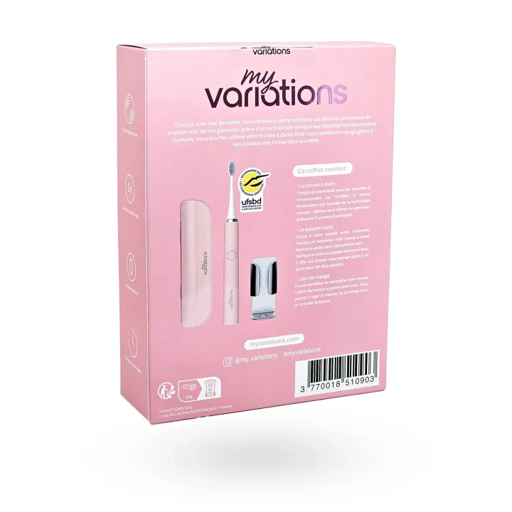 Coffret Rose MyVariations – Brosse à dents sonique douce & efficace | Pharmacie en ligne