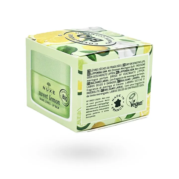 Nuxe Sweet Lemon Baume à Lèvres Bio – Nutrition & protection | Pharmacie en ligne