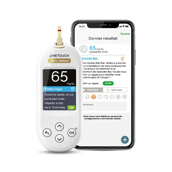 OneTouch Verio Reflect – Lecteur de glycémie précis et intelligent | Pharmacie en ligne