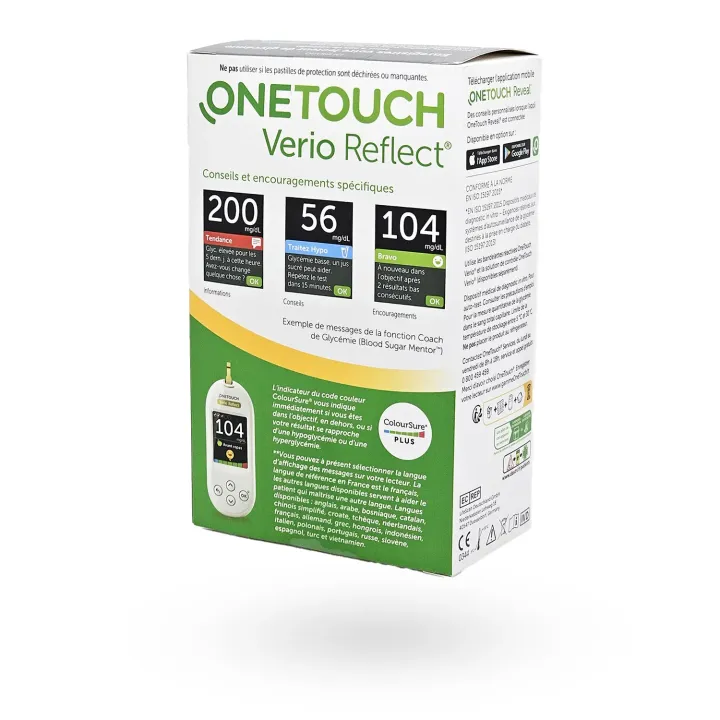 OneTouch Verio Reflect – Lecteur de glycémie précis et intelligent | Pharmacie en ligne