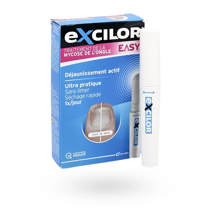 Excilor EASY 4 ml – Stylet mycose de l’ongle déjaunissement actif | Pharmacie en ligne