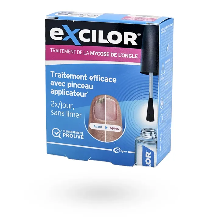 Excilor mycose de l’ongle 3,3 ml – Solution traitement ongles mains et pieds | Pharmacie en ligne