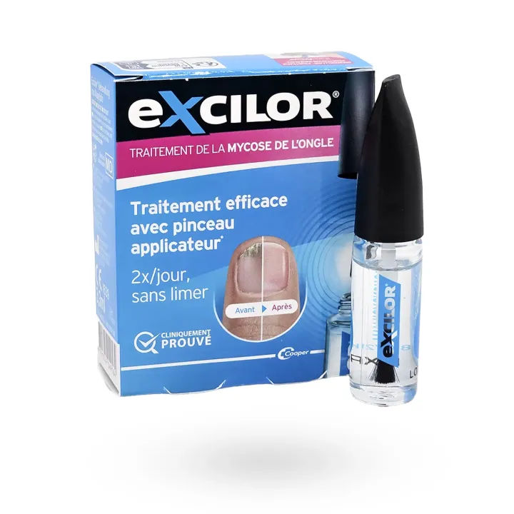Excilor mycose de l’ongle 3,3 ml – Solution traitement ongles mains et pieds | Pharmacie en ligne