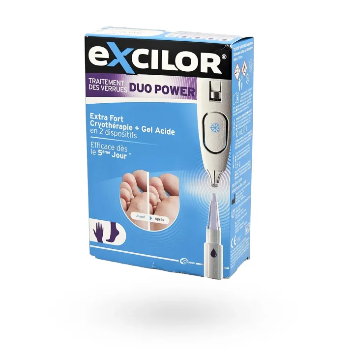 Excilor DUO Power traitement verrues – Cryothérapie & gel acide | Pharmacie en ligne