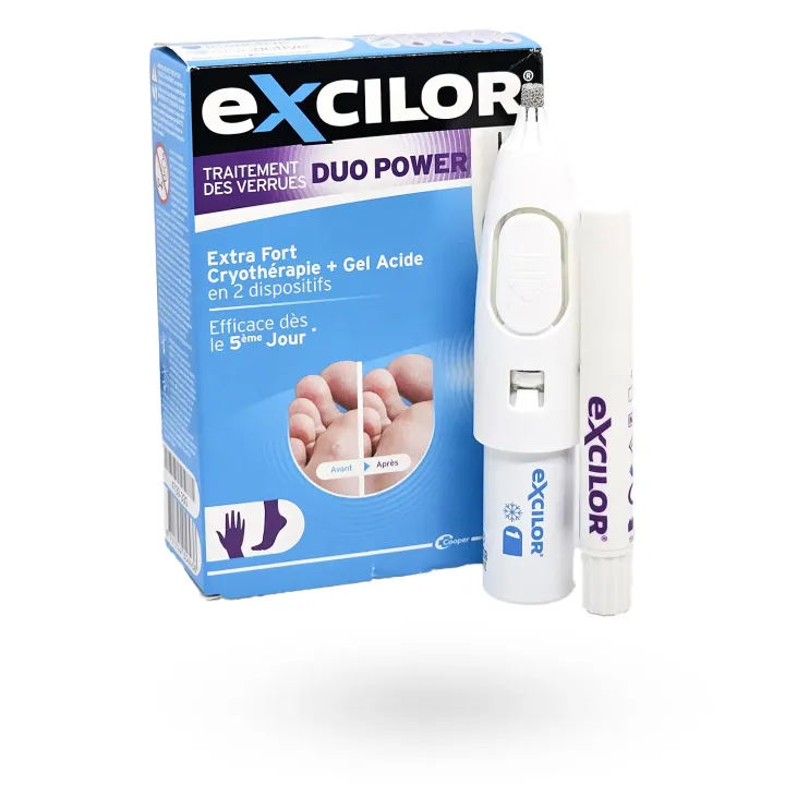 Excilor DUO Power traitement verrues – Cryothérapie & gel acide | Pharmacie en ligne