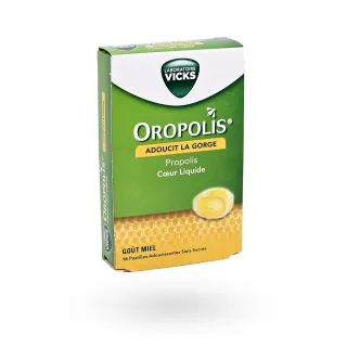 Oropolis coeur liquide Propolis Vicks 16 pastilles miel