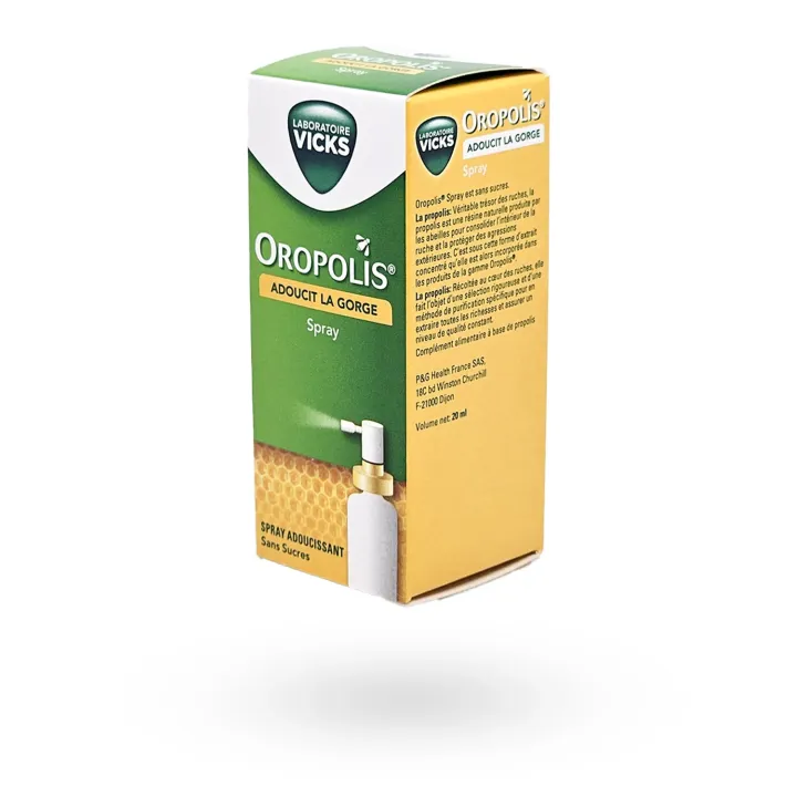 Oropolis spray adoucissant pour la gorge Vicks à la Propolis sans sucre 20 ml | Pharmacie en ligne